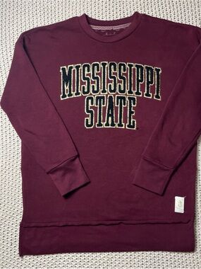 Pressbox Mississippi State Maroon Crewneck Sweater